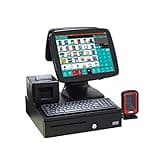 MEETSUN POS System,Cash Register for Retail,Includes Touch Screen Cash Register,80MM Thermal Printer,Cash Drawer,handfree Barcode Scanner,Windows 10,POS Software (700-LS003)