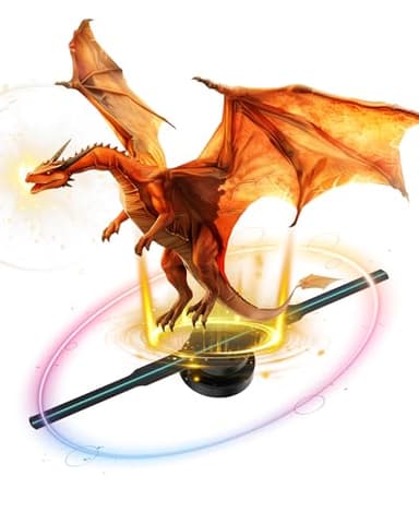 3D Hologram Fan, 16.5 Inch 3D Hologram Projector HD LED Holographic Advertising Display with Remote, WiFi and APP, Holographic Video Advertising Projector for Business,Bar,Halloween (42CM, 8G)