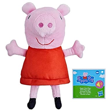 Peppa Pig Toys Giggle 'n Snort Peppa Pig Plush Doll, Interactive Stuffed Animal with Sound Effects, Preschool Toy for Kids Ages 12 Months and Up