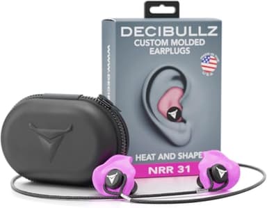 Decibullz Custom Molded Earplugs Pro Pack (Pink) Bundle