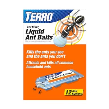 TERRO Ant Killer Bait Stations T300B - Liquid Bait to Eliminate Ants - Bait System - 12 Count Stations for Effective Indoor Ant Control