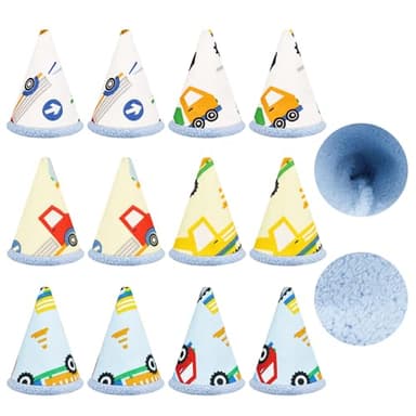 12 PCS Pee Covers Baby Boy, Reusable Pee Peep Teepee Baby Boy, Strong Water Absorption Baby Boys Pee-Shield for Boys Gift, Diaper Changing Accessory (Car)