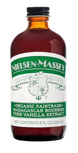Nielsen-Massey Organic Fairtrade Madagascar Bourbon Pure Vanilla Extract for Baking and Cooking, 8 Ounce Bottle