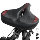 Oversized Bike Seat for Peloton Bike & Bike+, Comfort Bicycle Seat Replacement for Men & Women, Extra Wide Bike Saddle Compatible with Peloton, Echelon, Exercise, Electric, Cruiser Bikes
