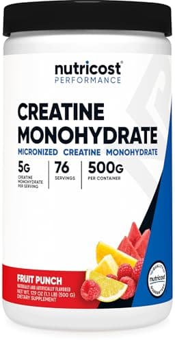 Nutricost Creatine Monohydrate Powder (Fruit Punch, 500 Gram)