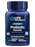 Life Extension FLORASSIST® Prebiotic Chewable (Strawberry), 1000 mg xylooligosaccharides, prebiotic Supplement Provides Fuel for Gut Flora, Gluten-Free, Non-GMO, Vegetarian, 60 chewable Tablets