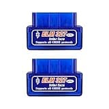 Dickno 2PCS ELM327 OBDⅡ Car Auto Diagnostic Scanner, Professional Automotive Bluetooth Scan Tool and Code Reader, Universal Vehicle Interface Adapter Diagnostic Tool Scanner