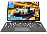 jumper 2025 New 2-in-1 Laptop/Tablet, 12 Inch 2K FHD IPS Touchscreen, Quad-core N100, 12GB DDR5 RAM 512GB SSD, Windows 11 Tablet with Magnetic Keyboard, Dual Stereo Speakers, Dual Camera, 2 Type-C
