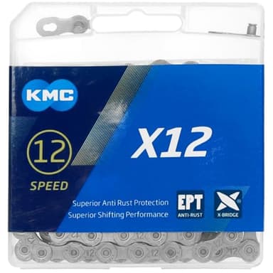 KMC x12 EPT 12 Speed Chain, Dark Silver, 126 Links