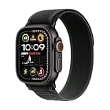 Apple Watch Ultra 2 [GPS + Cellular 49mm] Smartwatch, Sport Watch with Black Titanium Case with Black Trail Loop - M/L. Fitness Tracker, Precision GPS, Action Button, Carbon Neutral