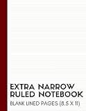 Extra Narrow Ruled Notebook: Large Ultra Narrow Lined Note Book and Journal (Thin Lined Notepads)