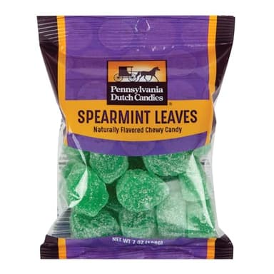 Amuse Mints Penn Dutch Candy - Spearmint Leaves - Retro-Flavors - Classic Chewy Candies - Pennsylvania Dutch Company - Varying Flavors and Sizes - Great Taste and Great as a Gift