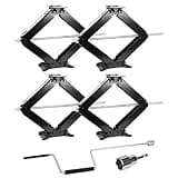 WEIZE Set of 4 RV Trailer Camper Stabilizer Leveling Scissor Jacks with Handle 24" 9000lbs