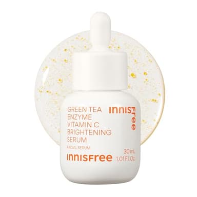 innisfree Green Tea Enzyme Vitamin C Serum for Dark Spot Fading, Korean Face Serum for Glow and Radiance