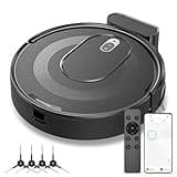 KOZVIX W6+ Robot Vacuum Cleaner,2800Pa Suction,720ml Large Capacity,120 Mins Runtime,Self-Charging Slim Robotic Vacuums,APP/Voice/Remote Control,No Entanglement Suction Port Ideal for Pet (Black)