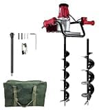 JKCHENPRO 1500W Electric Earth Auger with Reverse Function, Auger Bit Earth Auger with Carry Bag and 6-Inch & 4-inch Electric Post-Hole Digger with Carry Bag