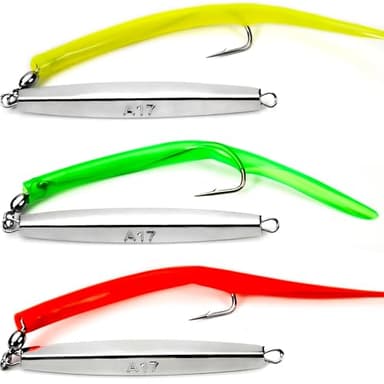 VMSIXVM Diamond Jigs Saltwater Fishing Lures Sinking Metal Spoons, Casting Trolling Jigging Lures Bottom Surf Fishing Jigs for Bluefish, Striped bass, Tuna, Salmon, Deep Sea, Ocean