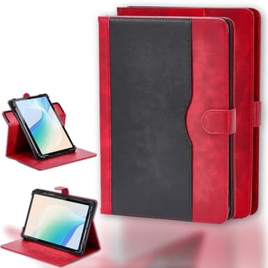 Case Compatible for Axzy Pad 11-inch Case 360 Degree Rotation Multi-Viewing Angels PU Leather Stand Folio Cover Red