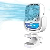 Arctic Air Portable Fan, Grip Go 3 Speed Small Fan, Great Stroller Fan, Travel or Desk Fan, Cordless Personal Evaporative Air Cooler, Universal Clamp for Indoor & Outdoor Use, 360 Degree Head Swivel