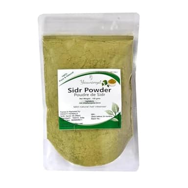 Yauvanya Sidr (Ziziphus jujuba) Leaves Powder - 100% Natural Mild Hair Cleanser, Vegan Qasil for Haircare - 100gms