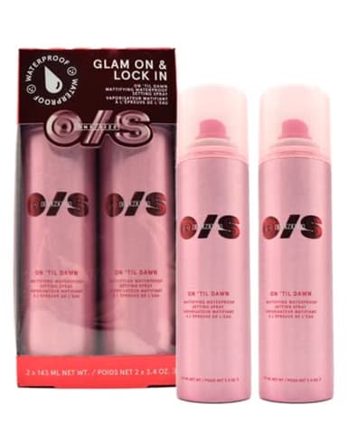 One Size On 'Til Dawn Setting Spray Duo Mattifying Waterproof Setting Spray Duo Holiday Gift Set, Clear