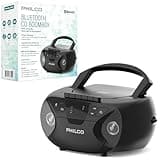 Philco Portable CD Player Boombox Cassette Player Combo with Bluetooth, FM Radio CD Players for Home, Cassette Tape Player, Compatible MP3/WMA/CD-R/CD-RW Aux Input, USB Port, Stereo Sound, AC Powered