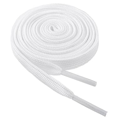 VGUBLG Shoelaces for Sneakers 1 Pair Athletic Shoelace Flat Shoe laces forKids and Adults in 24"-79" Shoe String White 54"