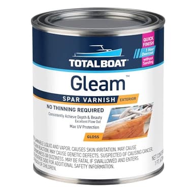 TotalBoat Gleam Marine Spar Varnish for Boats & Outdoor Wood - Gloss Pint