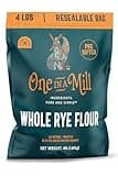 One in a Mill Whole Rye Flour 4LB |100% All-Natural Unbleached Pre-sifted Bread Flour for Baking Cakes, Pie Crusts & Artisan Doughs