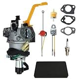 HUAYI 380723515 375715509 Carburetor Kit Fits for Firman T07573 Tri Fuel Generator 9400 Watt 439cc Engine, H07553 7500 9400 Watts Dual Fuel Generator H07552 Replace Parts