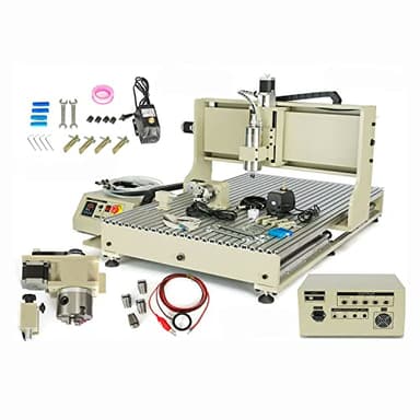 4 Axis Router Engraver USB CNC 6090, 2.2KW Engraver Milling Drilling Machine 3D Spindle Carving Drilling Machine For Wood Working Cutting Mill W/Remote Controller