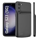 Fey Battery Case for Galaxy S23, 4700mAh Rechargeable Batteri Charging Cases for Samsung Galaxy S23 5G, Extended External Backup Power Bank Charger Cover, Add Extra Juice Black