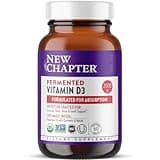 New Chapter Fermented Vitamin D3 2,000 IU, Organic, ONE Daily for Immune, Heart & Bone Support + Whole-Food Turmeric, Adaptogenic Reishi Mushroom, 100% Vegetarian, Gluten Free, 60 Count