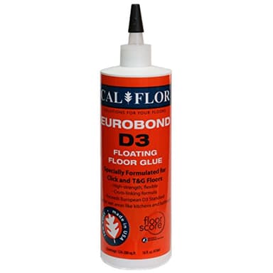 CalFlor GL82114CF Eurobond D3 Floating Floor Glue – Type II/D3 Water‑Resistant, Flexible Cross‑Linking Formula for Click & T&G Floors (Made in USA)