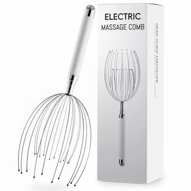 Winyoung Head Massager Scalp, Electric Scalp Massager with 20 Metal Fingers – Head Scratcher & Hair Massage Tool, Waterproof Head Massage for Stress Relief, Stocking Stuffers Gift for Women & Men