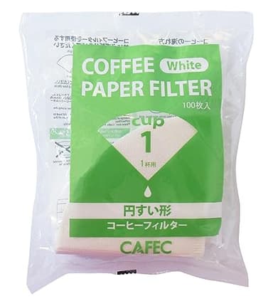 CAFEC CUP 1 Traditional Paper Filter for Specialty Coffee - V60 01 Size for Pour Over Coffee Paper Filters Imported from Japan