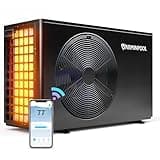 VARMINPOOL Pro Flow 40000BTU Pool Heat Pump for 13,000 Gallons In and Above Ground Pool, Electric Pool Heater with Control via APP, Smart Inverter, Titanium Heat Exchanger, 240V