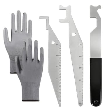 Inchant Firefighters' Door Opening Tools Multi-Purpose Kit,3 Pcs Spring Steel Pry Set,Door Lock Opener Tool For First Responders & Firefighter with Protective Gloves