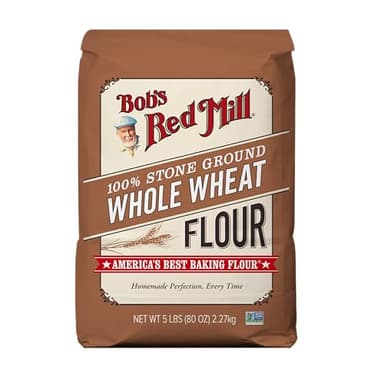 Bob's Red Mill Whole Wheat Flour, 5lb (Pack of 1) - Whole Grain, Vegan, Kosher
