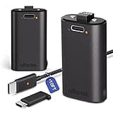 2 Pack Xbox Rechargeable Battery Pack, Xbox Series X Play & Charge Kit 1400mAh Capacity Fully charges in 3 Hours, 9 Ft USB Type-C Cable, Compatible w/ Xbox Series X/S, Xbox one/S/X/Elite Controllers