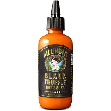 Melinda’s Black Truffle Hot Sauce - Gourmet Truffle Hot Sauce Made with Fresh Ingredients, Italian Black Truffles, Cayenne Peppers, Garlic & Colombian Honey - Keto, No Sugar, No Carbs -12 oz, 1 Pack