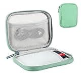 Weemia Portable External Hard Drive Carrying Case, Fits for Toshiba Canvio, Western Digital WD, Samsung SSD T9/T7 Solid State Drive Pouch (Mint Green-Soft-Small)