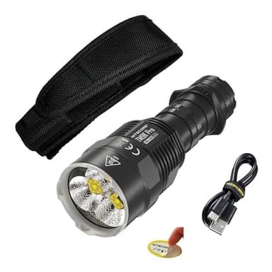 Nitecore TM9K Pro 9900 Lumen High Lumen Tactical Flashlight, Fast-Charging USB-C for Search and Rescue