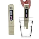 iPstyle Digital TDS Meter Water Tester, PPM Water Quality Tester Measuring Range 0-9999ppm, Ideal for Drinking Water, Swimming Pool, Aquariums, Hydroponics (Grey) (TDS)