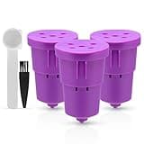 Eaykee Reusable k Cups Coffee Filters - 3 packs Coffee Pods Compatible with Keurig Machines 1.0 Coffee Makers - Fit SS-300C SS-6 ss-700 ss-780PC K-Slim K-Elite K-Cafe K-Select (Purple)