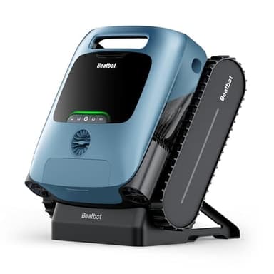 (2026 Upgrade) Beatbot A100 Pro Pool Robot Vacuum, 5-in-1 Cleaning with Smart Surface Parking, Clarifies & Skims Water, Ideal for Inground Pools up to 3,299 Sq.ft - Ice Blue