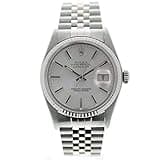 Rolex Men's Datejust 16014 Jubilee Band Silver Stick Dial 18k Gold Fluted Bezel (Certified Preowned)