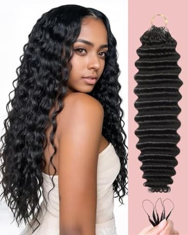Human Crochet Hair for Black Women, 18 Inch Feather Human Hair Crochet Extensions 55g 40 Strands, Miracle Knots Hair Bundles, Soft Lightweight Deep Wave Texture for Protective Styles