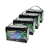 DJLBERMPW 48V 100Ah LiFePO4 Lithium Battery,8000+ Deep Cycle Golf Cart Battery 48V, 100A BMS 5120W,4 Group 12V 100Ah in Series to 48V 100Ah Lithium Batteries for Marine Boat,Trolling Motor,RV