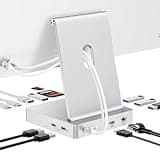 13-Port USB C Hub for iMac 24 inch 2021/2023/2024, iMac Accessories for iMac M1/M3/M4, iMac USB Hub with 5 USB-A & 2 USB-C 3.0 Ports, 4K@60Hz HDMI, 1Gbps Ethernet, SD/TF, M.2 NVME SSD (Not Included)